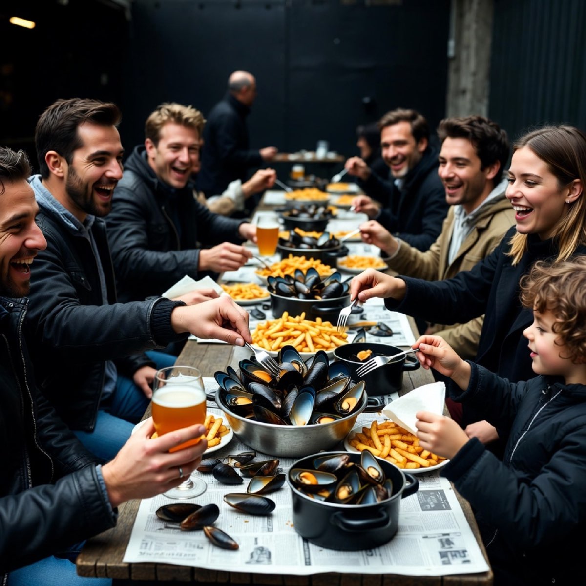 Repas moules-frites