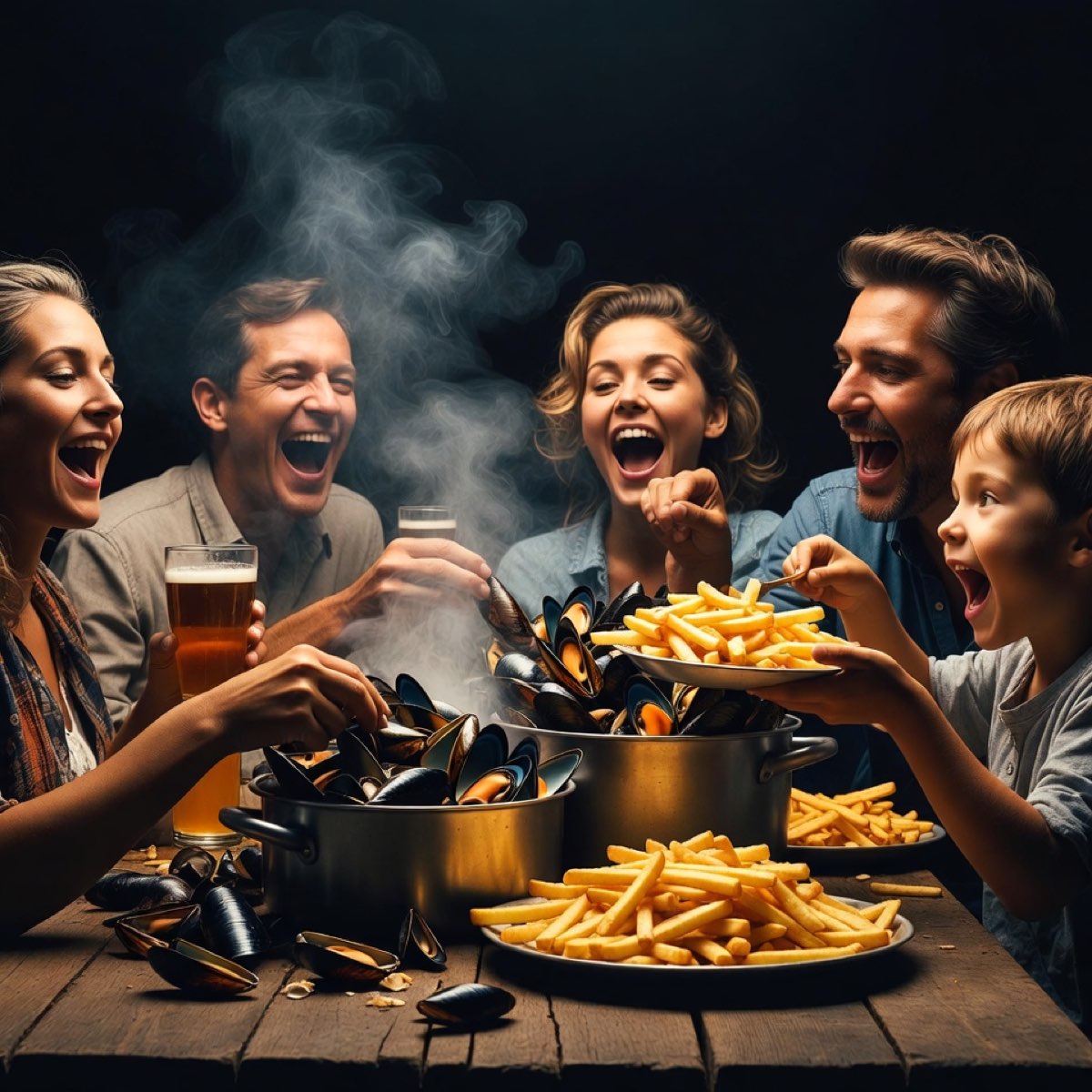 Moules frites et concert